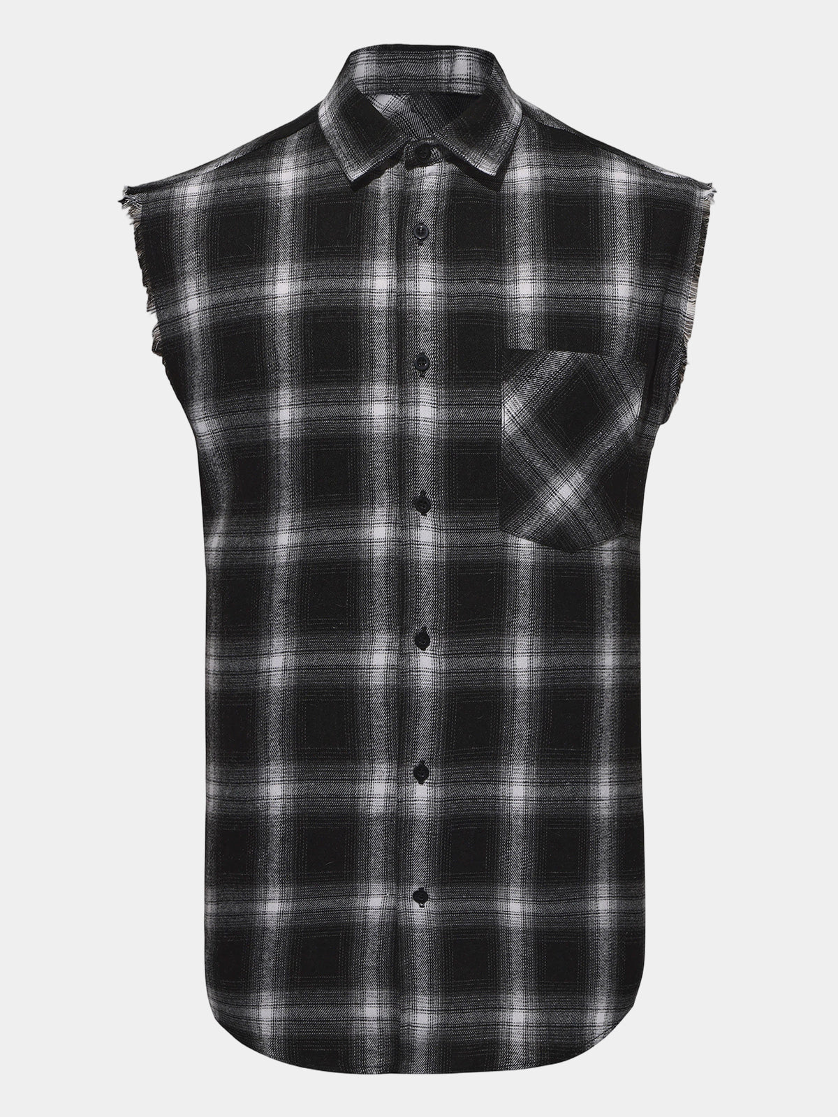 Chemise Homme Décontractée d’Été à Carreaux Sans Manches