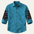 Chemise en Denim Casual Western à Panneaux Bicolores pour Homme Westbury Hill