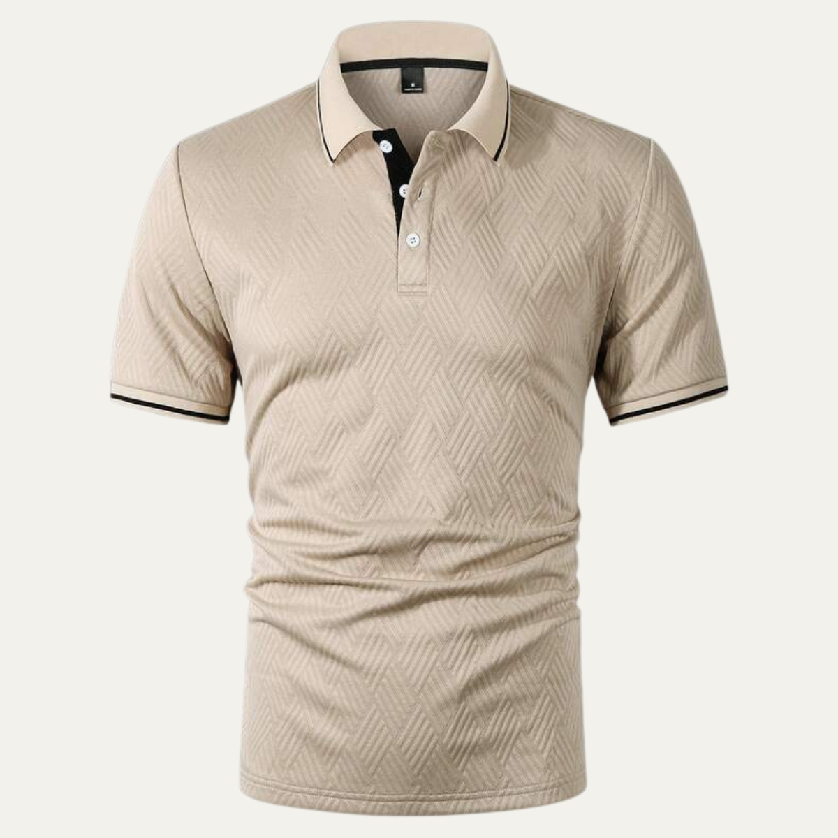 La Chemise Polo Élégante Texturée Abricot pour Homme Maplefall