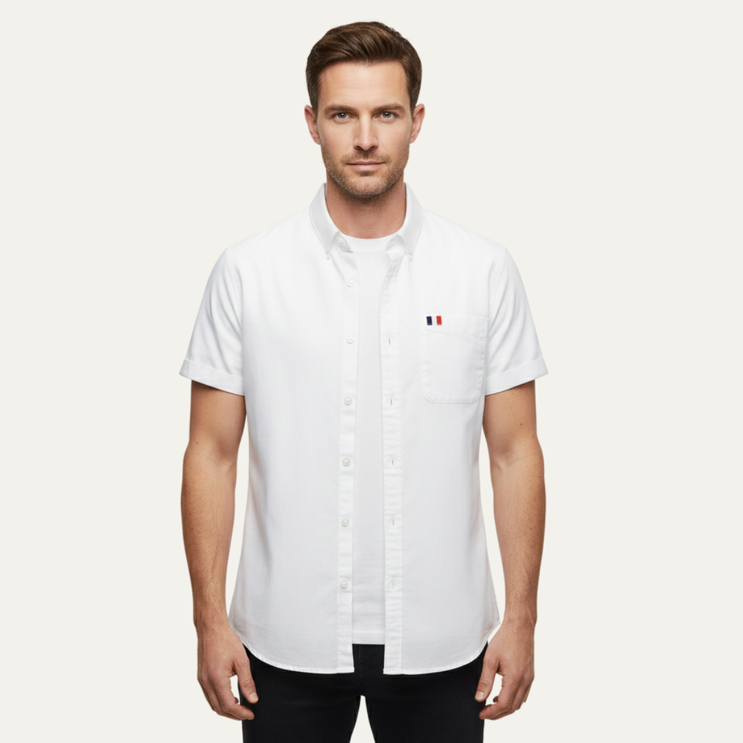 La chemise à manches longues en coton slim fit Salerno pour homme