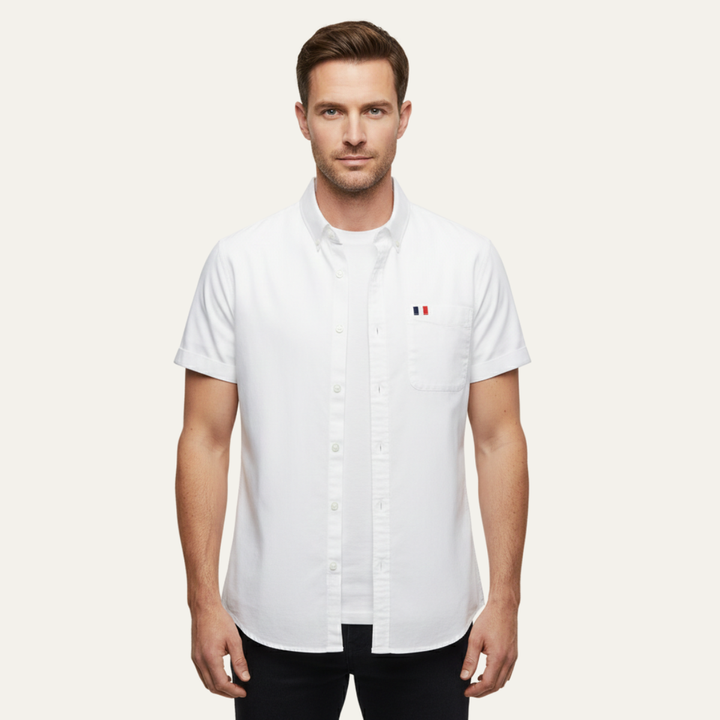 La chemise à manches longues en coton slim fit Salerno pour homme
