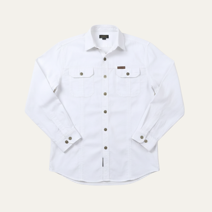 La chemise cargo en coton à poches multiples unie pour hommes Ashton Ridge