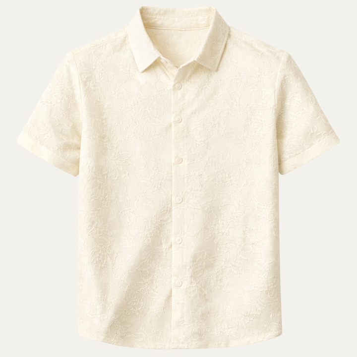 La Chemise Boutonnée Texturée Ivoire pour Homme Silverbrook Hill