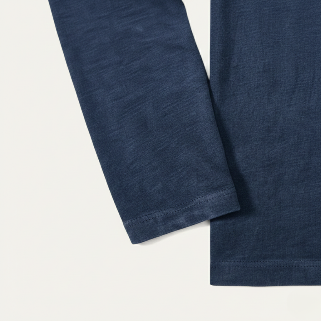 La Chemise Henley à Manches Longues pour Homme de Sheffield - Haut en Coton Moderne