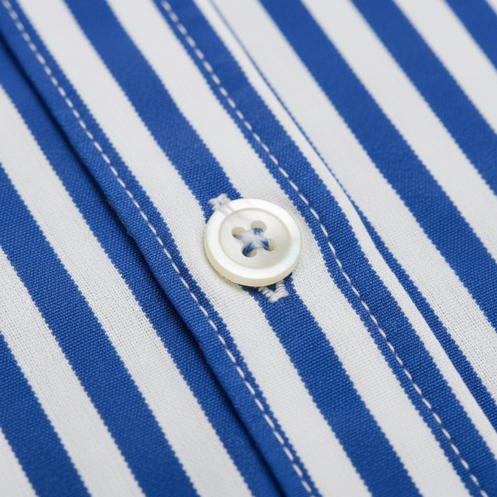 La Chemise en Coton Rayée de Londres pour Hommes
