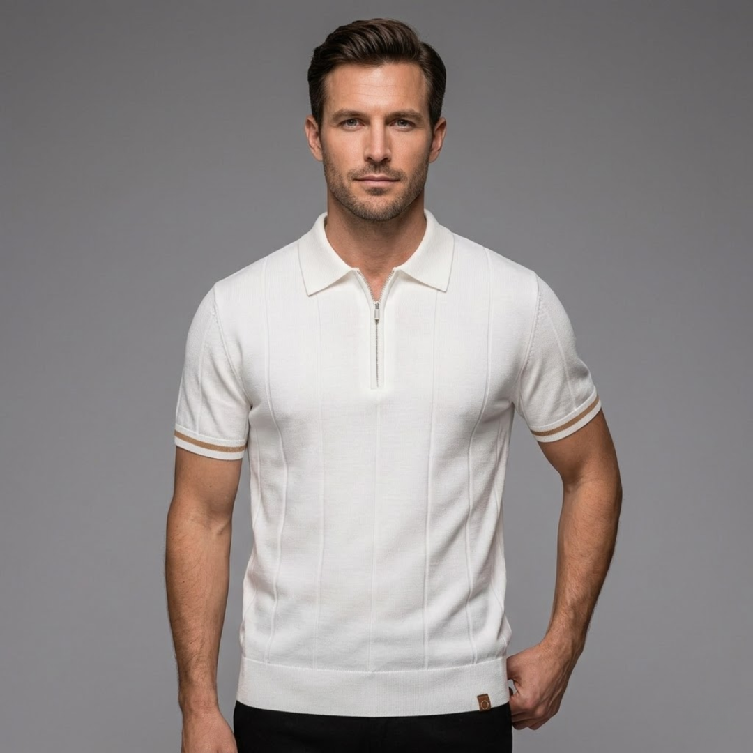 Le Polo Zippé Tricoté pour Hommes Ashton