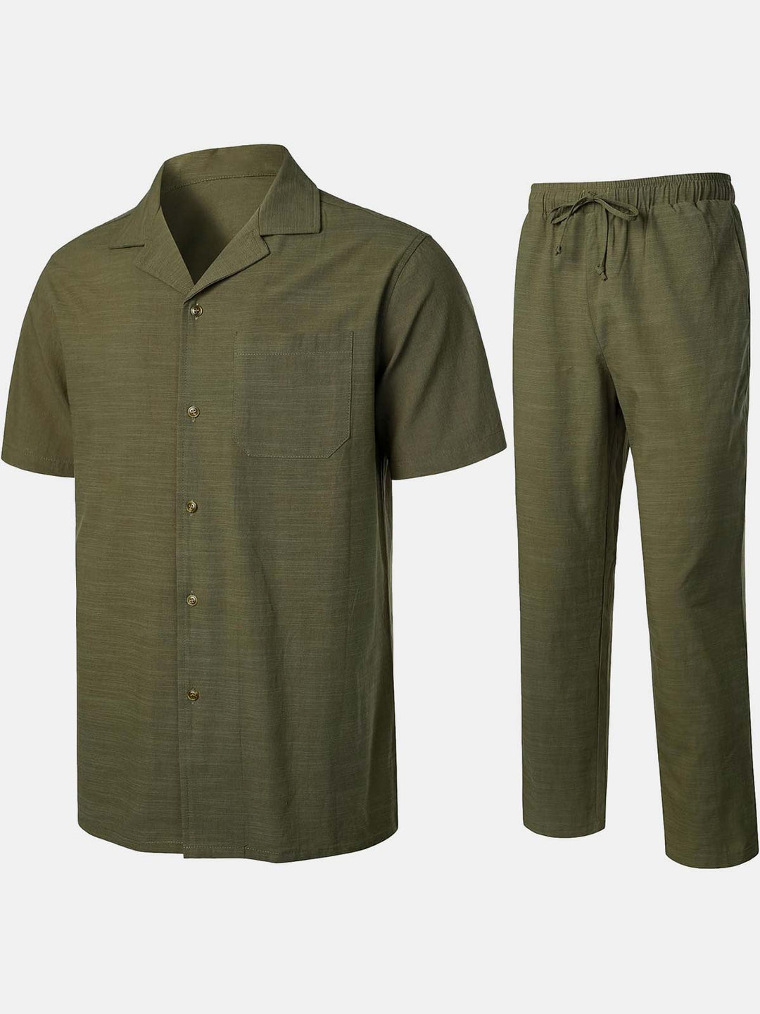 Ensemble chemise et pantalon Guayabera cubains décontractés pour homme, ensemble d&