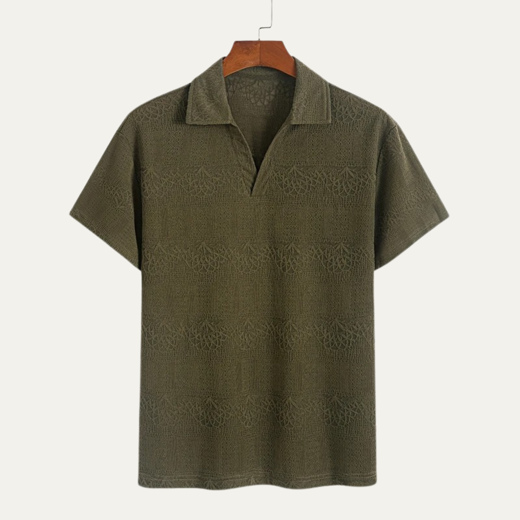 Le Polo Tricoté Respirant à Col V pour Hommes Maplewood Ridge