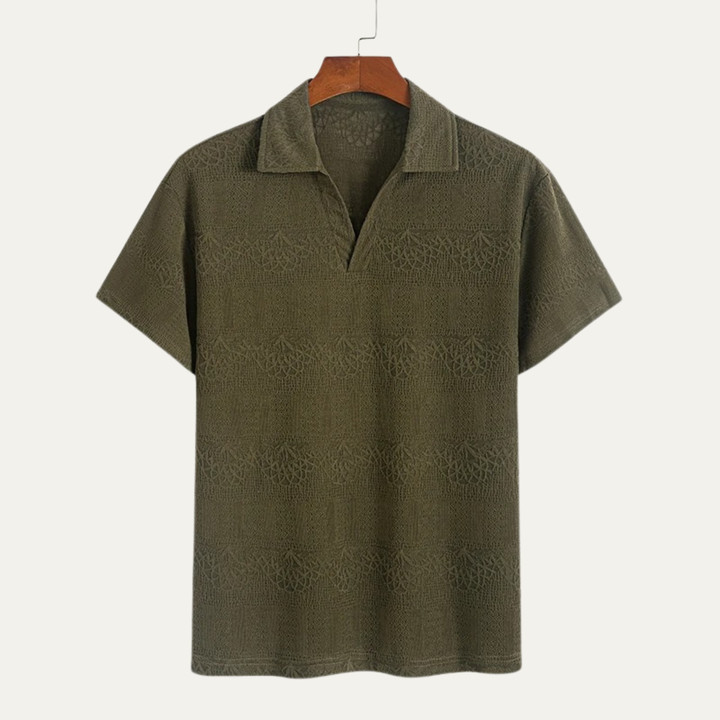 Le Polo Tricoté Respirant à Col V pour Hommes Maplewood Ridge