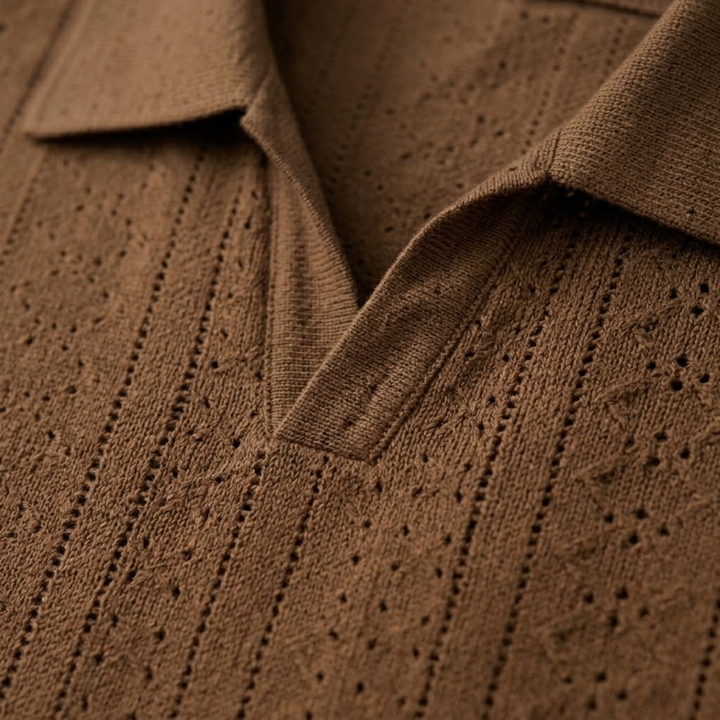 Le polo en tricot texturé pour homme Brookhurst