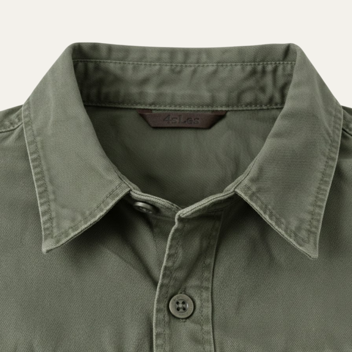 La chemise cargo en coton à poches multiples unie pour hommes Ashton Ridge