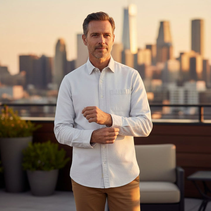 La Chemise en Denim Décontractée Boston pour Hommes