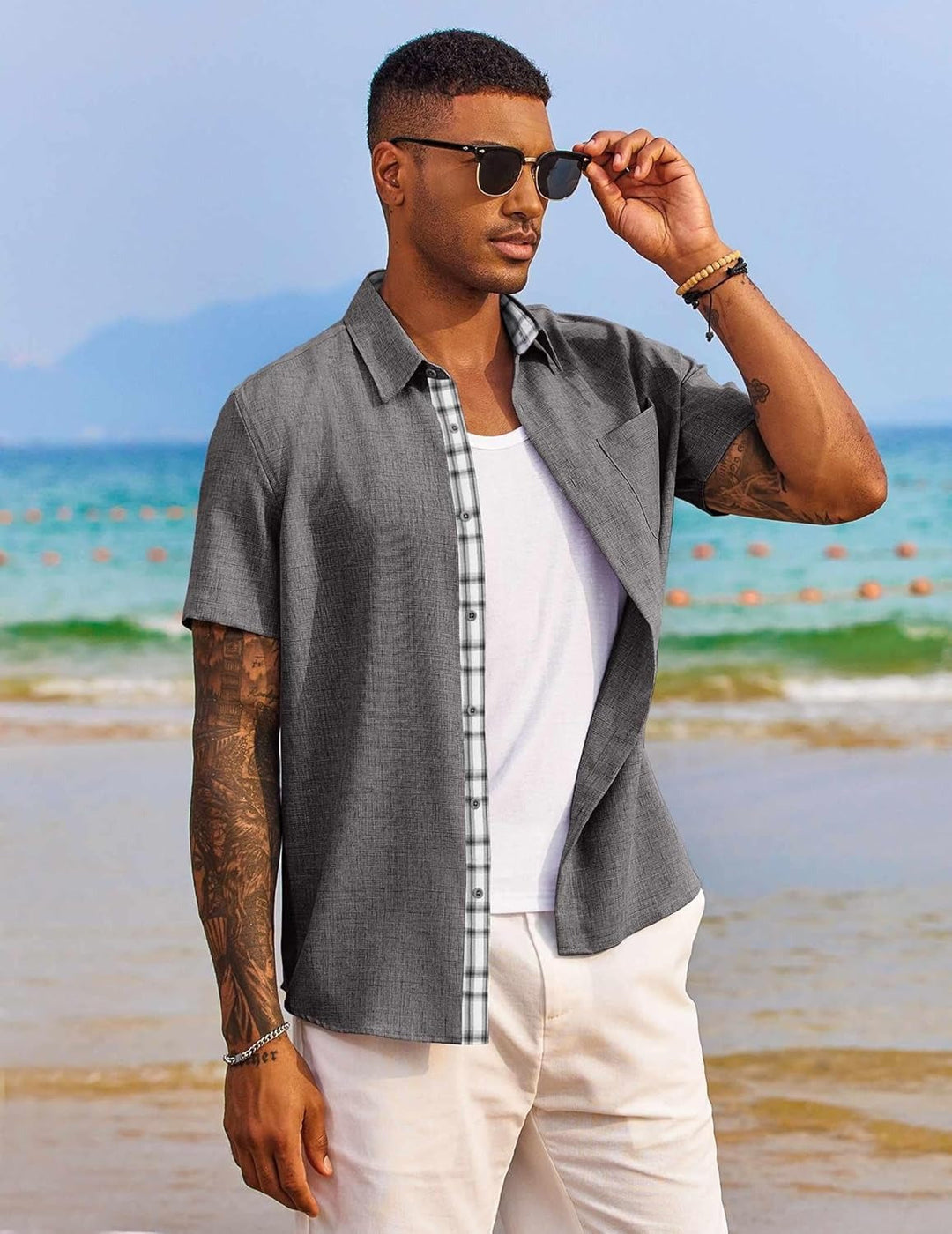 La Chemise de Plage Décontractée Palmford