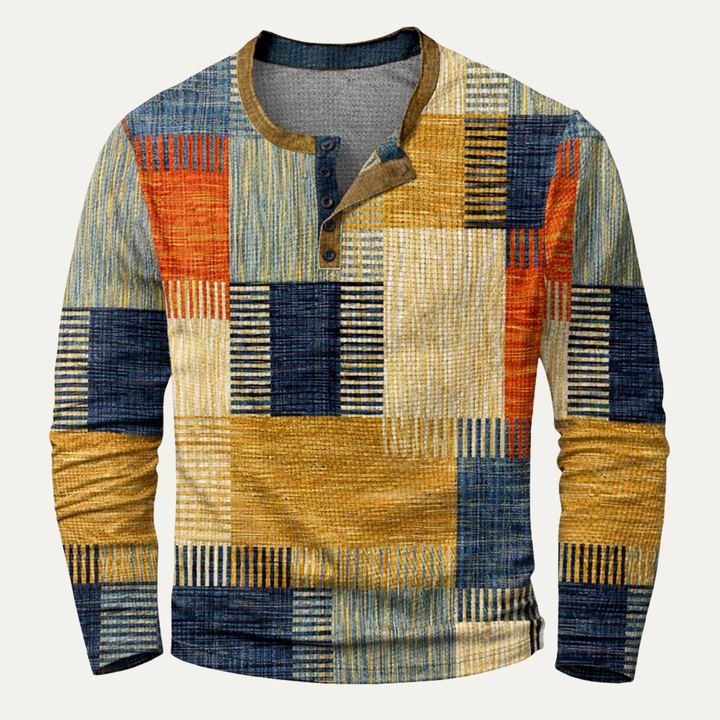 Le Polo Homme Texturé à Motif Patchwork Bluefield