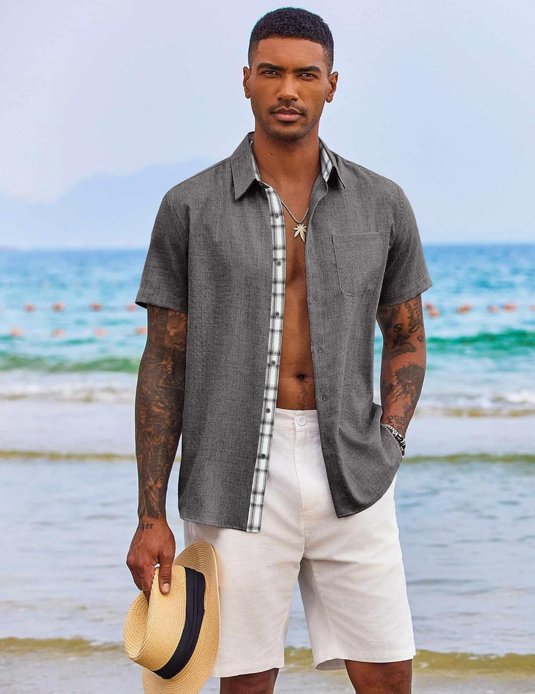 La Chemise de Plage Décontractée Palmford
