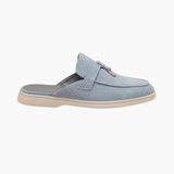 Mule Méditerranéenne Suède Bleu Ciel