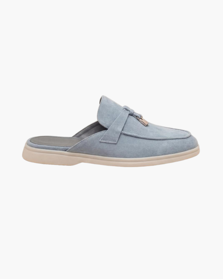Mule Méditerranéenne Suède Bleu Ciel