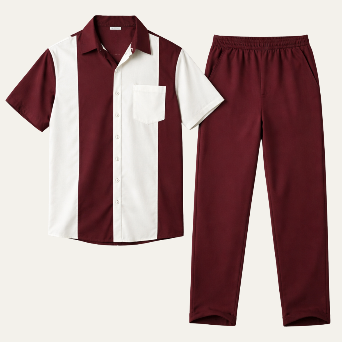 L'ensemble décontracté à rayures pour hommes Montepulciano – Chemise et Pantalon