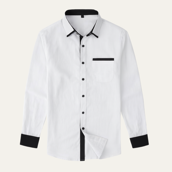 La Chemise Casual à Col Contrasté Vercelli pour Hommes
