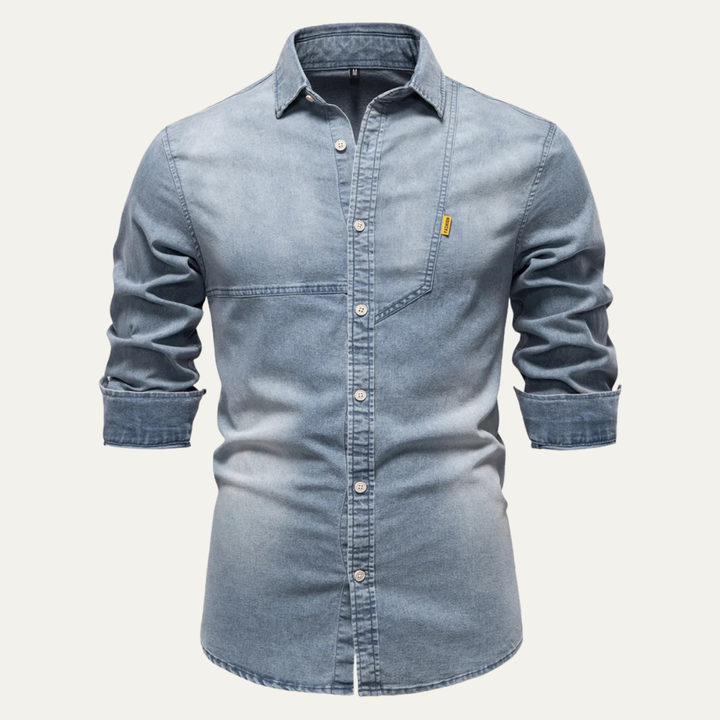 La chemise en denim pour homme Meadowford, coupe slim style cowboy