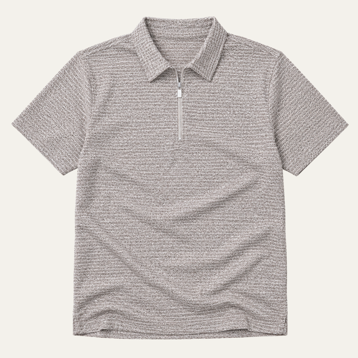 Le Polo à Col Zippé en Maille Waffle pour Hommes Ravenswood