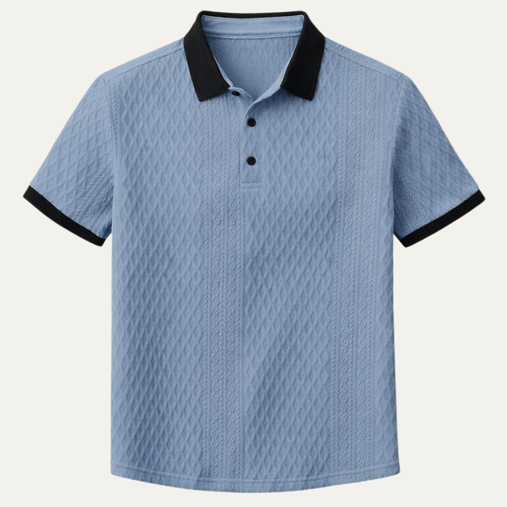 Le polo classique texturé pour homme du Brookside Park avec col contrasté