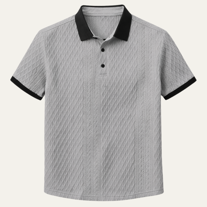 Le polo décontracté texturé pour homme Glenbrook Hill avec col contrasté