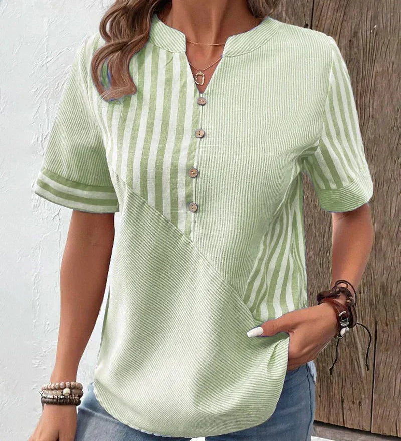 Meline | Blouse Rayée Douce