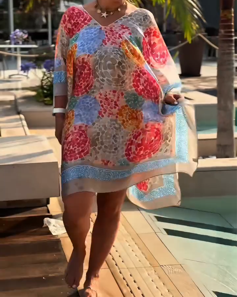 Paréo Imprimé Resort Maillot de Bain