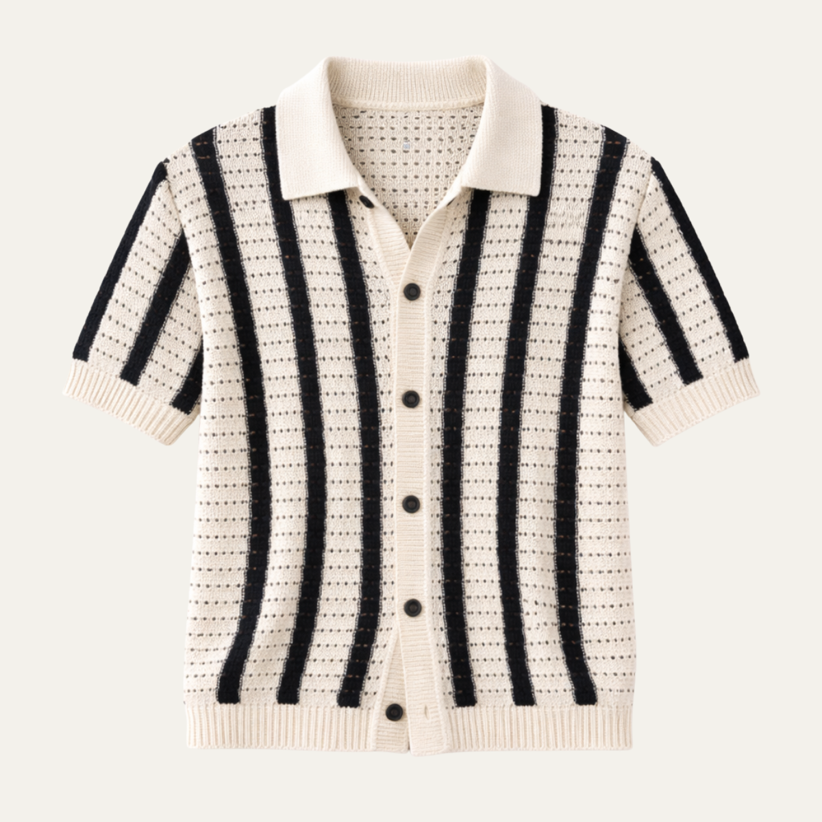 Le Polo Tricoté Rayé Respirant pour Hommes Bristol