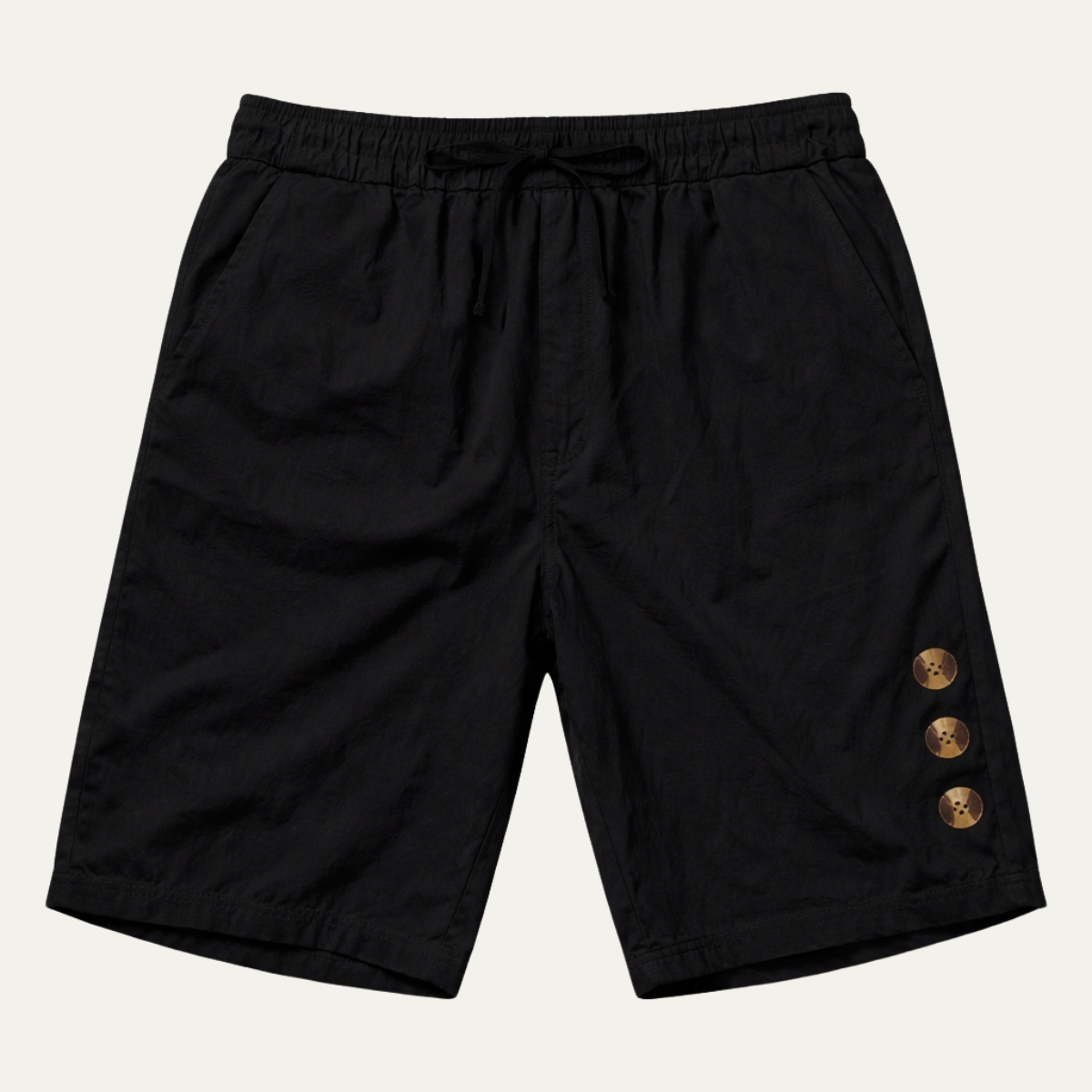 Shorts d'été décontractés pour hommes Ashbury avec détails de boutons et cordon de serrage