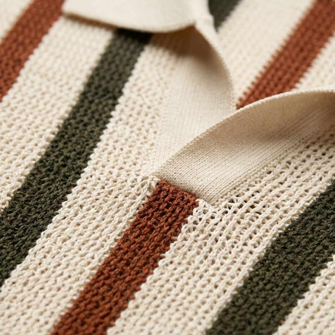 Le Polo Tricot Vintage Rayé pour Hommes Pinecrest Hill