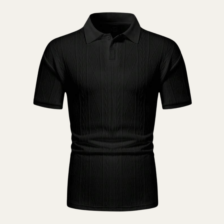 La chemise polo décontractée à boutons texturée pour hommes Ridgebrook