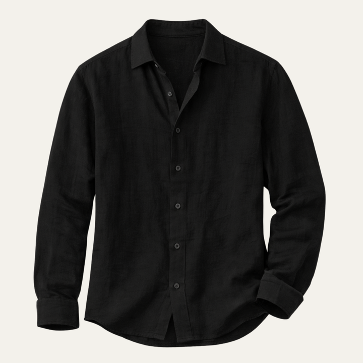 La Chemise Décontractée en Coton-Lin pour Homme Buckingham