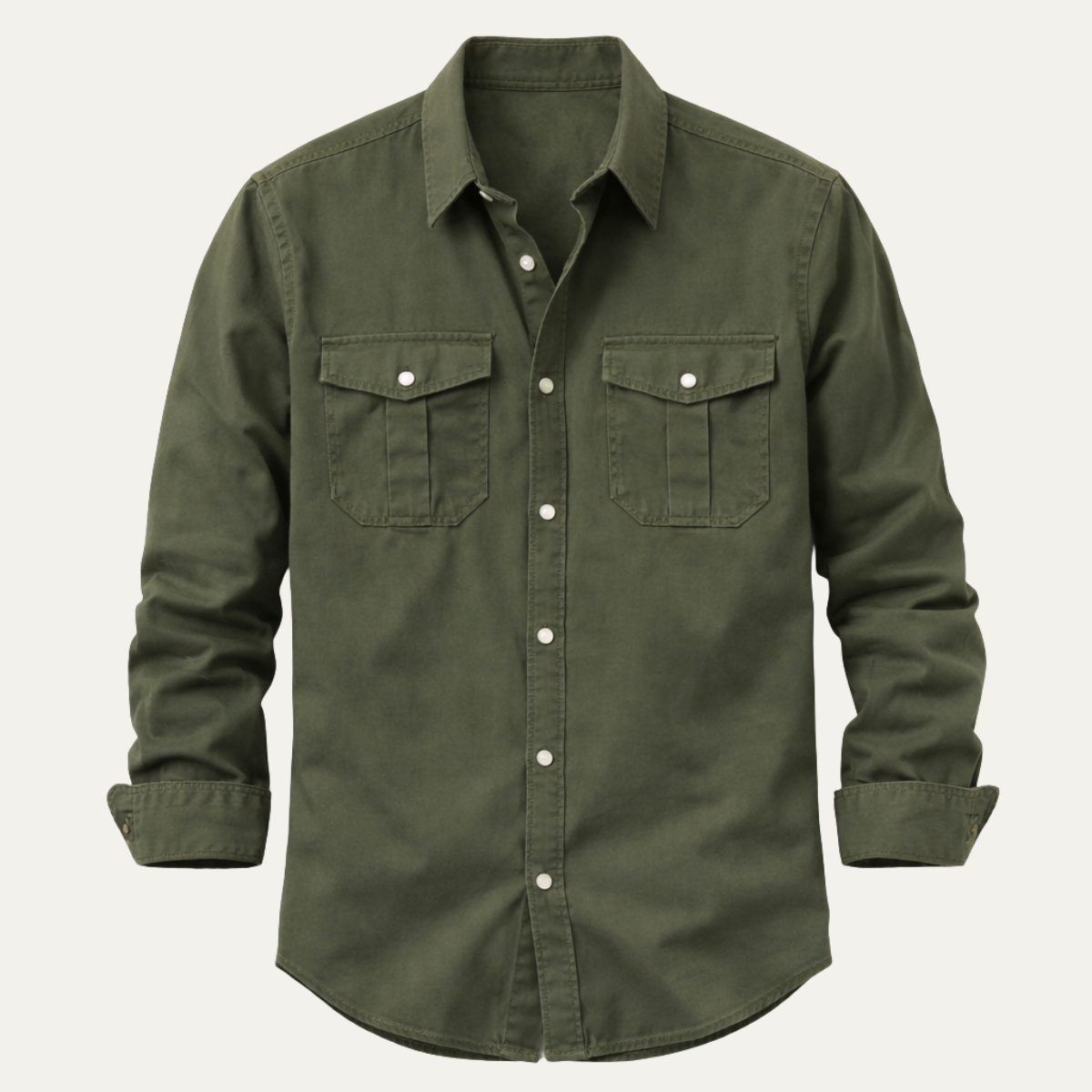 La chemise à boutons rétro unie pour homme Brookwater