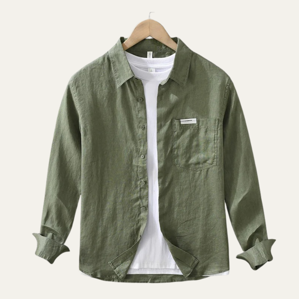 La Chemise d'Été Décontractée pour Homme en Lin 100% Greenmeadow