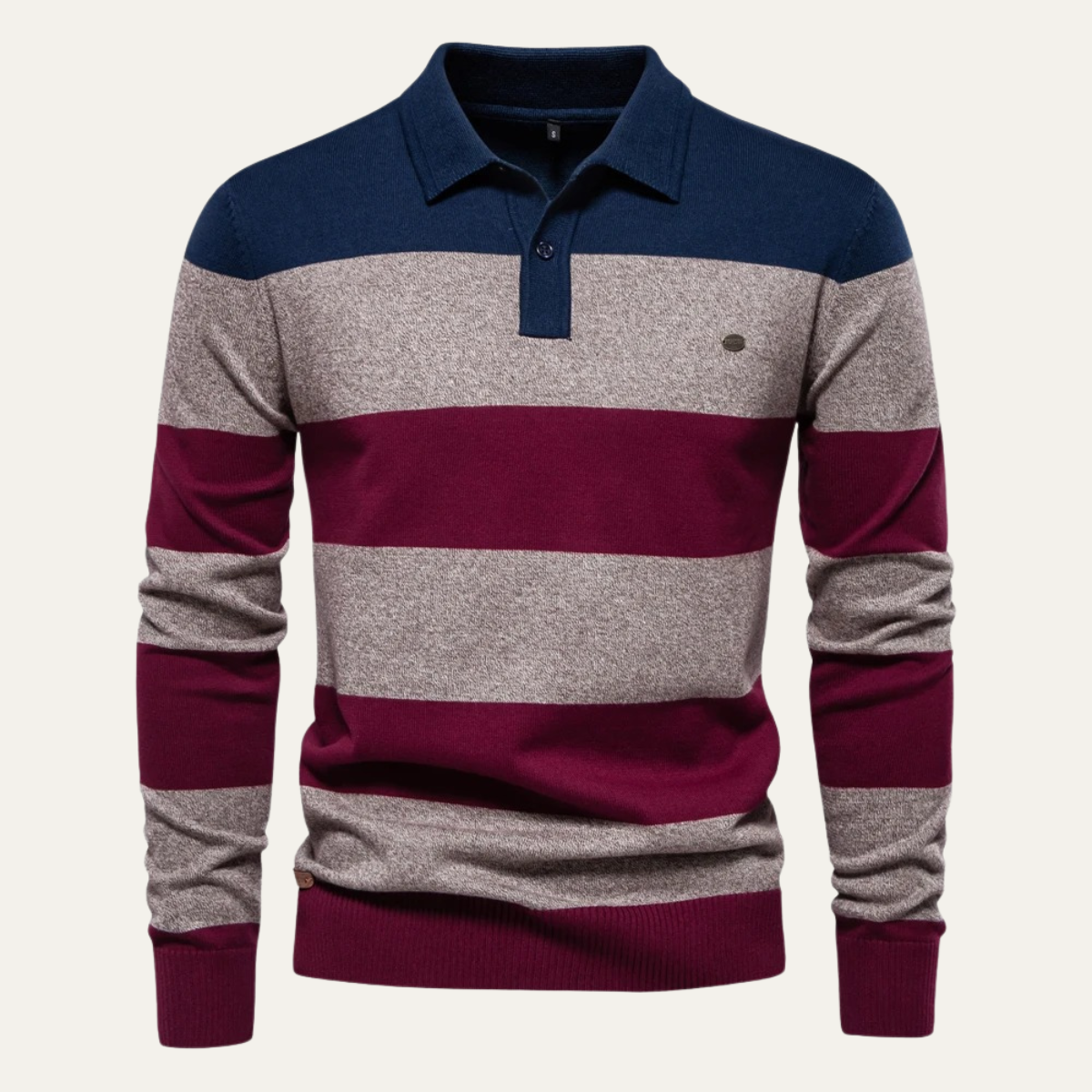 Le Pull Polo en Coton à Rayures pour Hommes Latina
