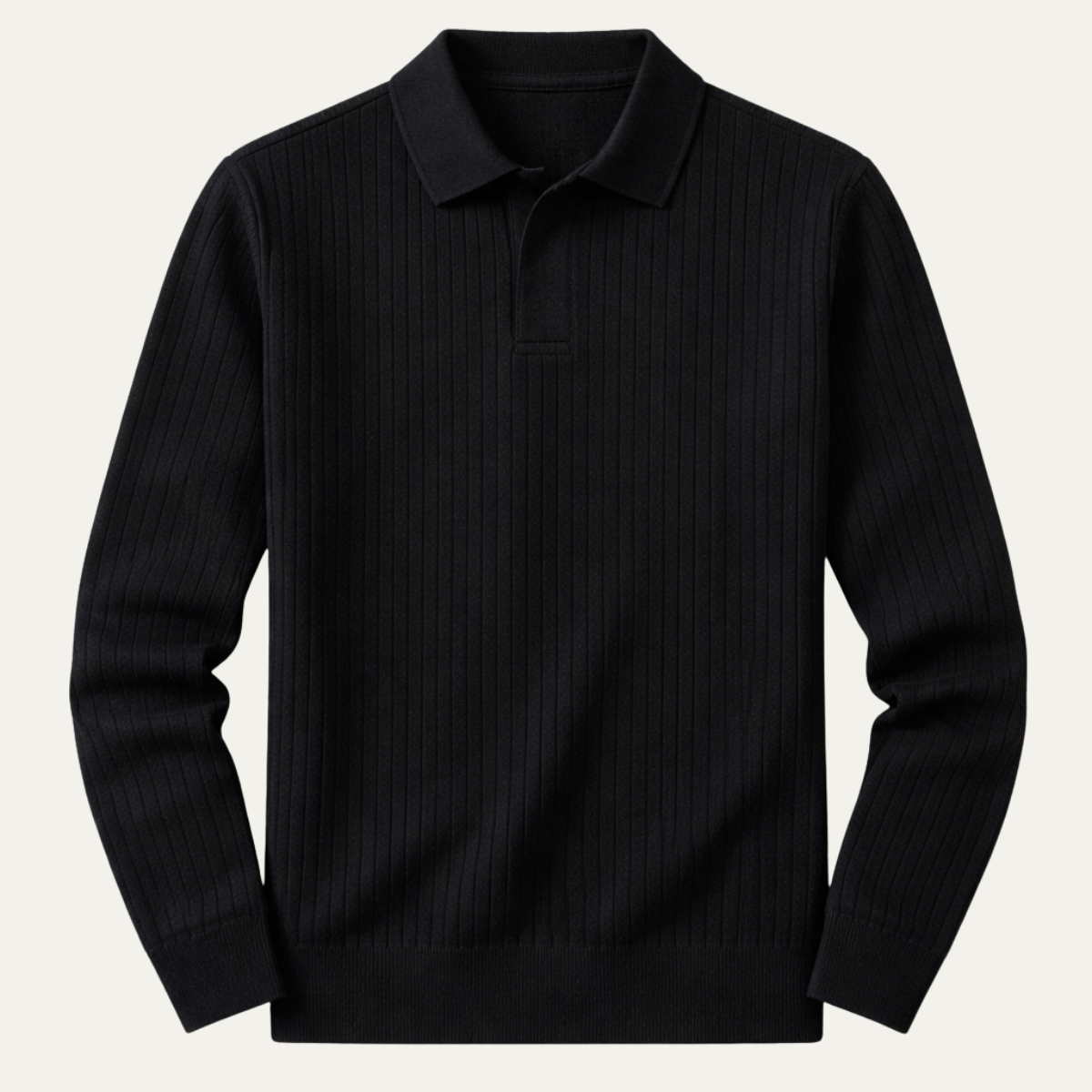 Le Polo à Manches Longues en Tricot Côtelé pour Hommes Ironcrest Hill
