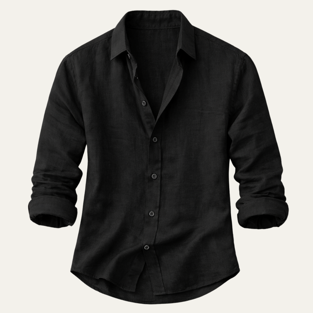 La Chemise Boutonnée en Lin Tendance pour Hommes Meadowrun