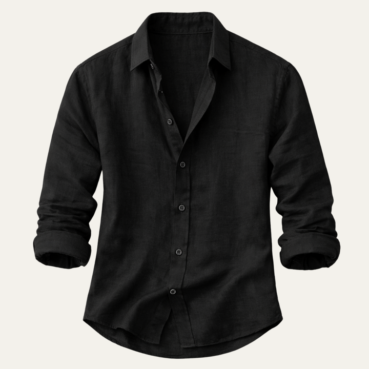 La Chemise Boutonnée en Lin Tendance pour Hommes Meadowrun