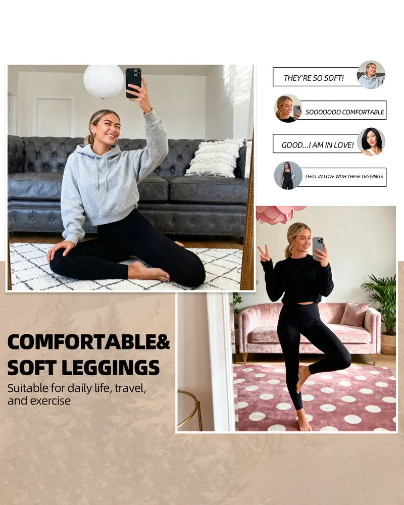 Leggings Chaud Haute Taille Confort Doublé