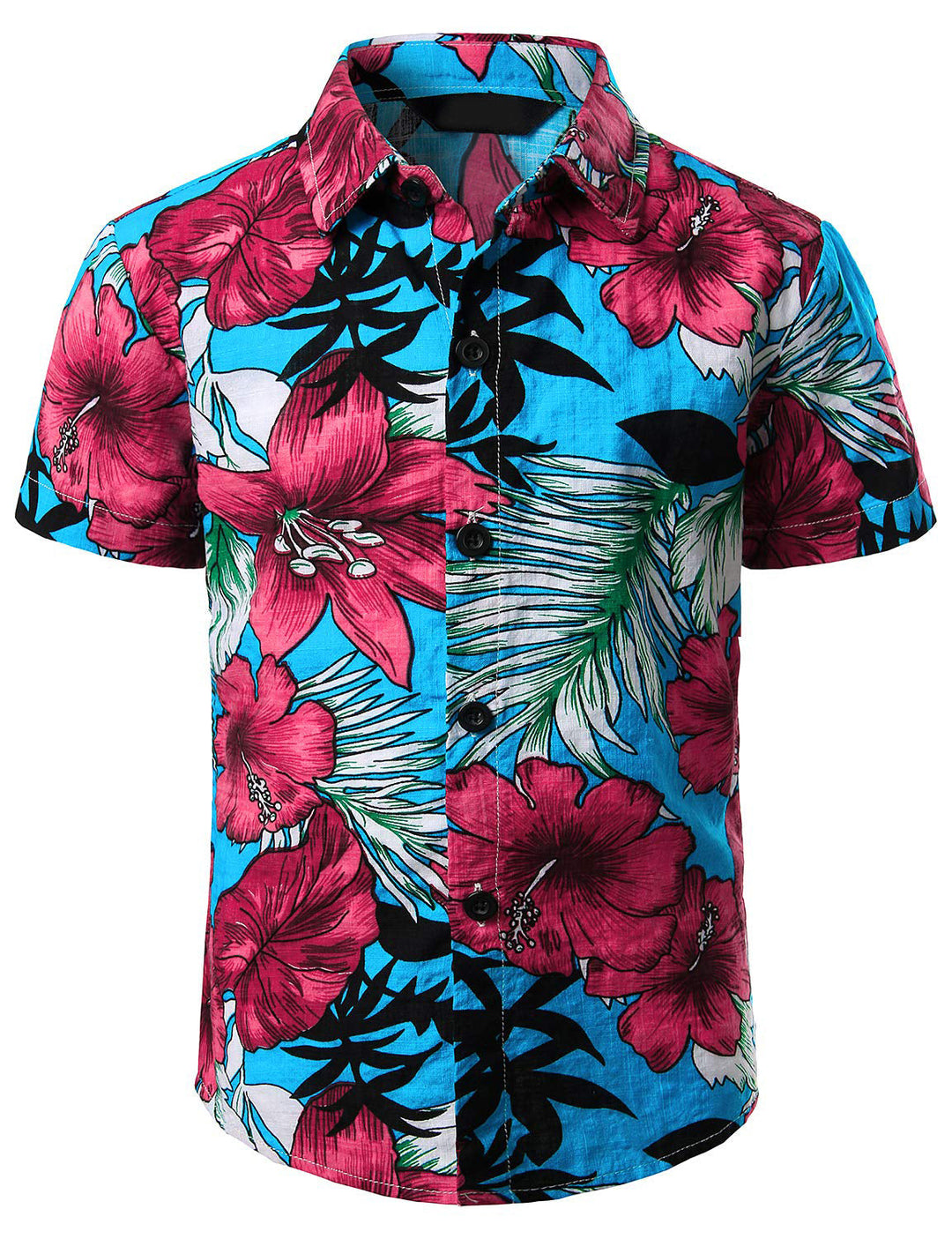 Chemise blanche à manches courtes pour enfants, motif ananas, motif tropical, vacances, plage, Aloha
