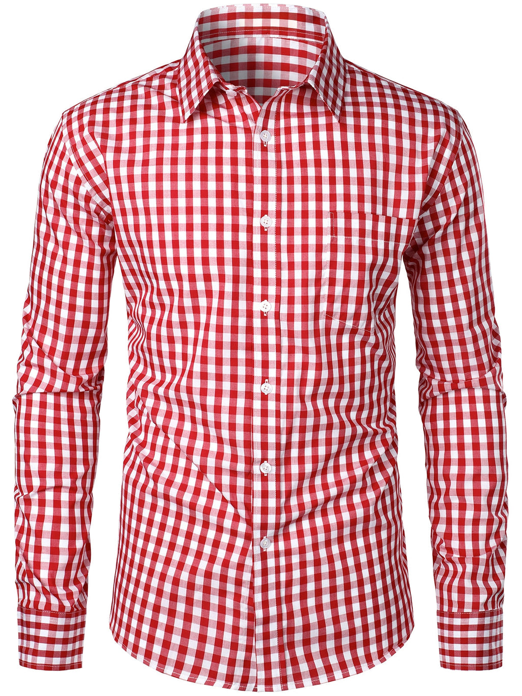 Chemise coupe classique en coton à carreaux