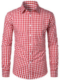 Chemise coupe classique en coton à carreaux
