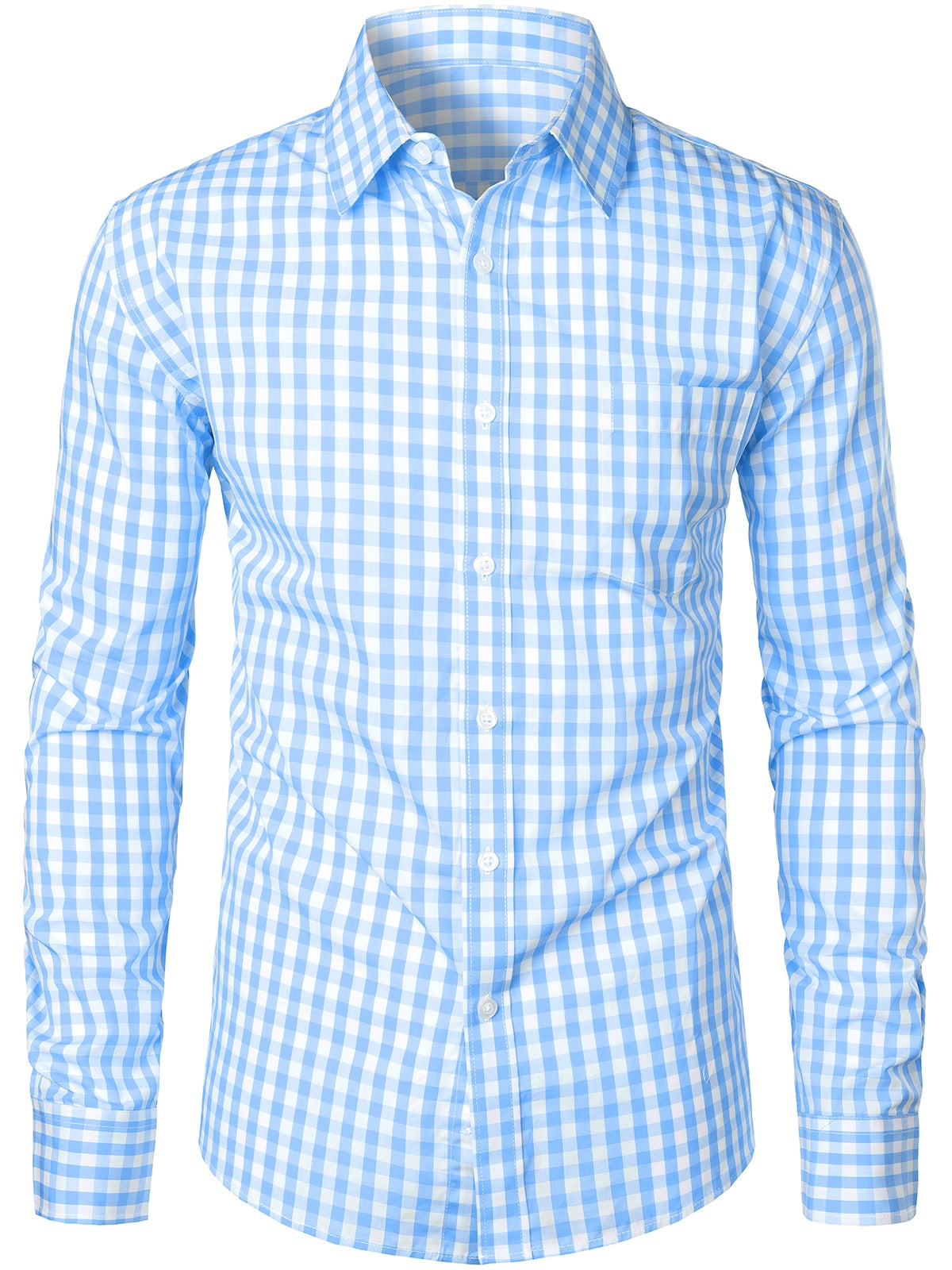 Chemise coupe classique en coton à carreaux