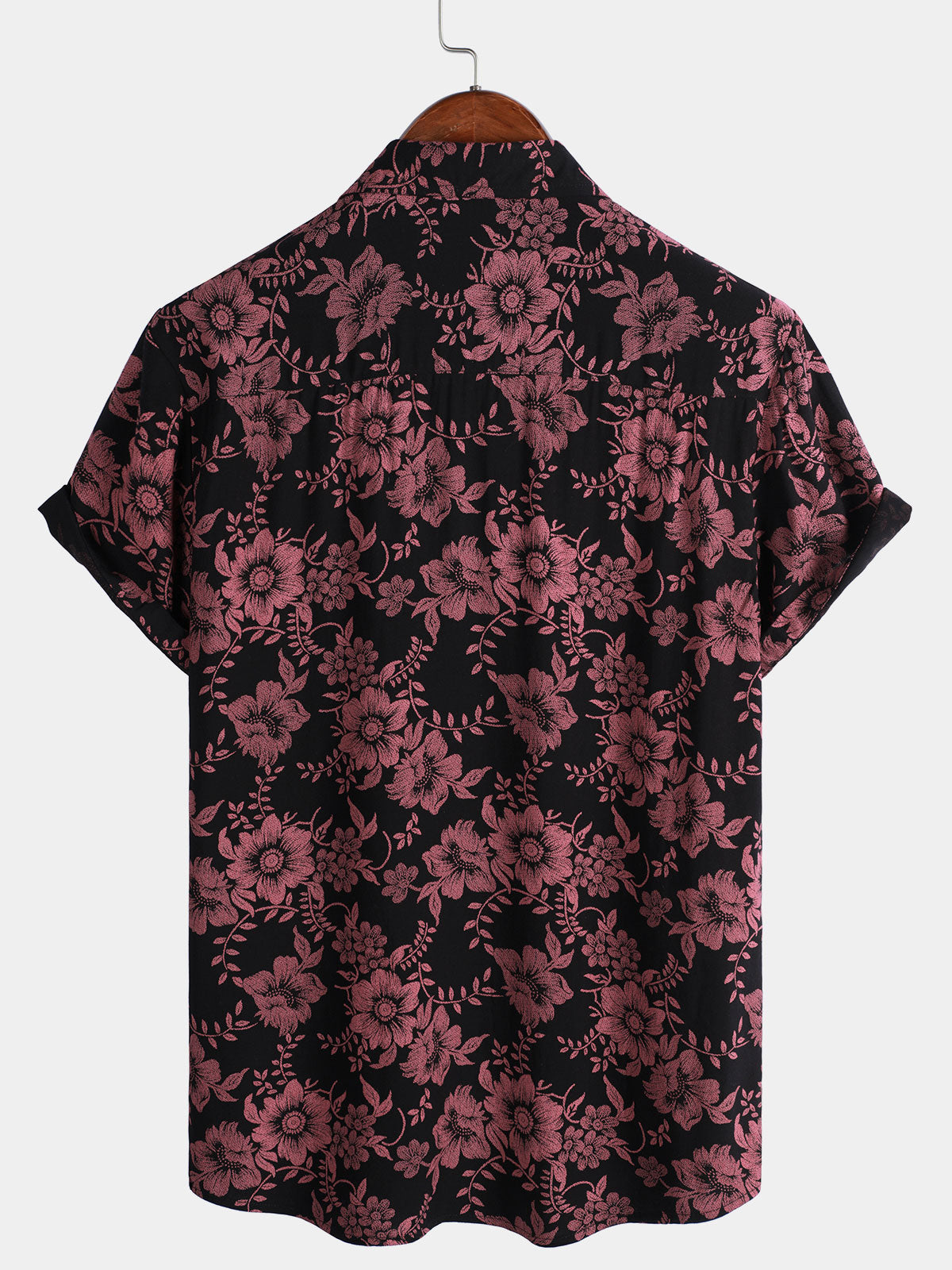 Chemise hawaïenne à manches courtes et boutons pour homme, style vintage, imprimé floral, respirante, idéale pour les vacances