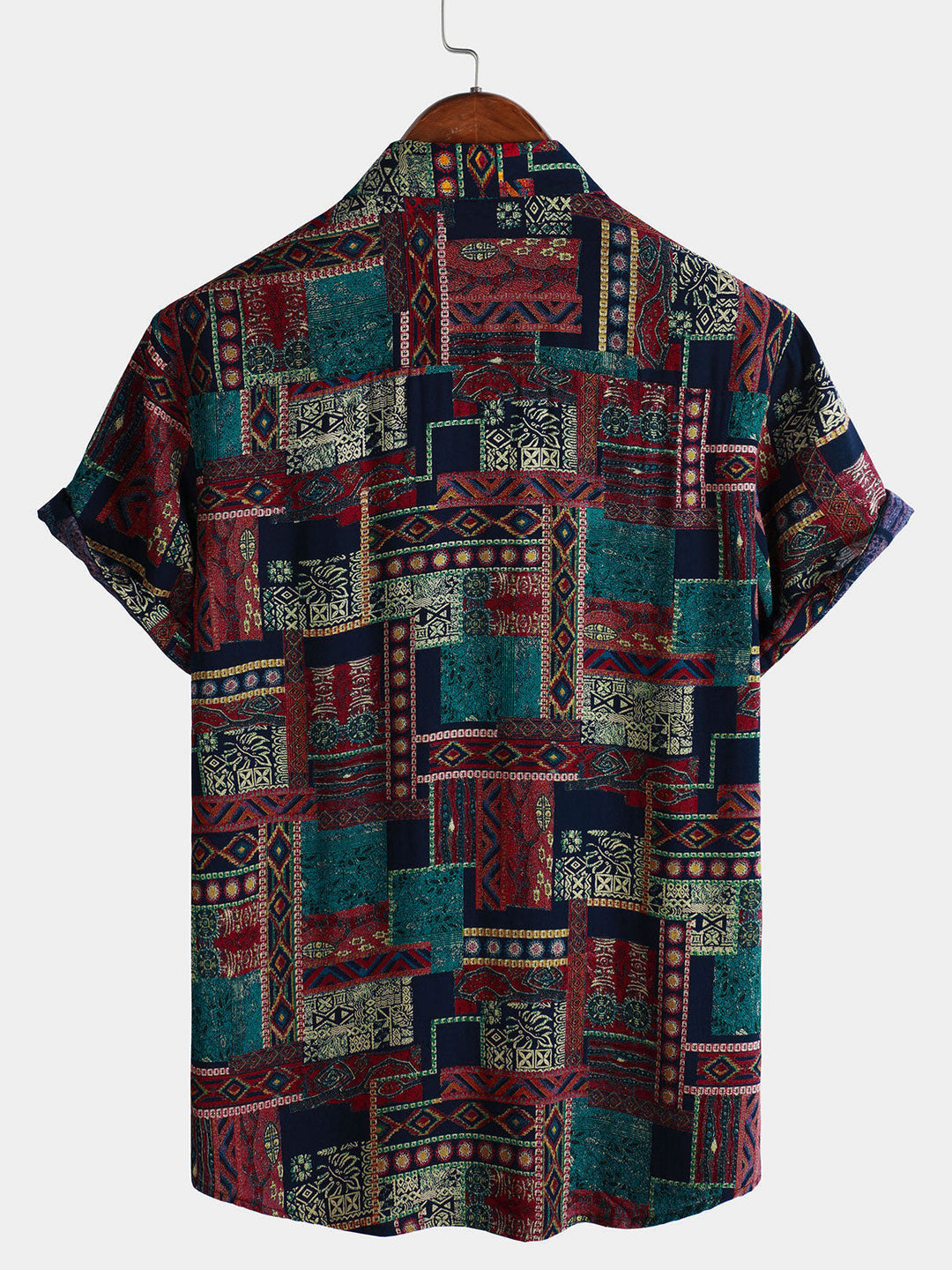Chemise hawaïenne à manches courtes pour homme, style rétro et respirant, style ethnique