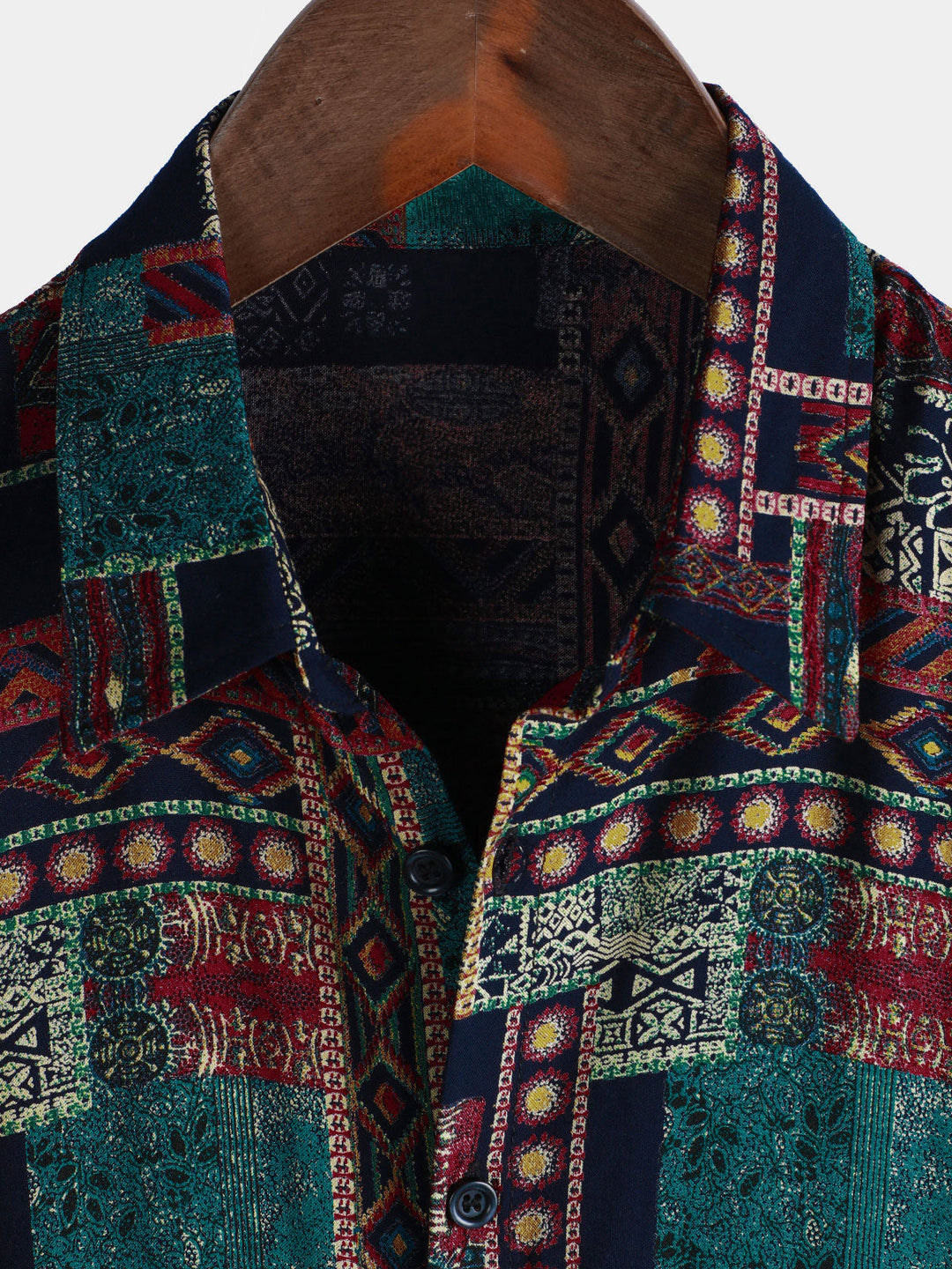 Chemise hawaïenne à manches courtes pour homme, style rétro et respirant, style ethnique