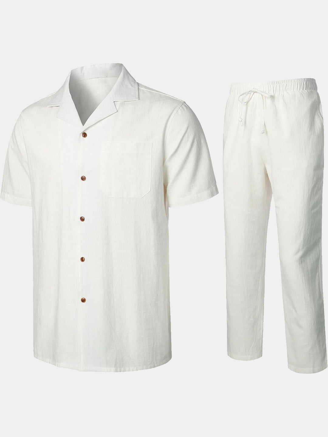 Ensemble chemise et pantalon Guayabera cubains décontractés pour homme, ensemble d&