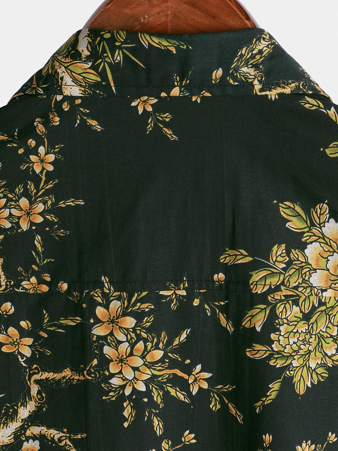 Chemise à manches courtes en coton à motif floral pour homme
